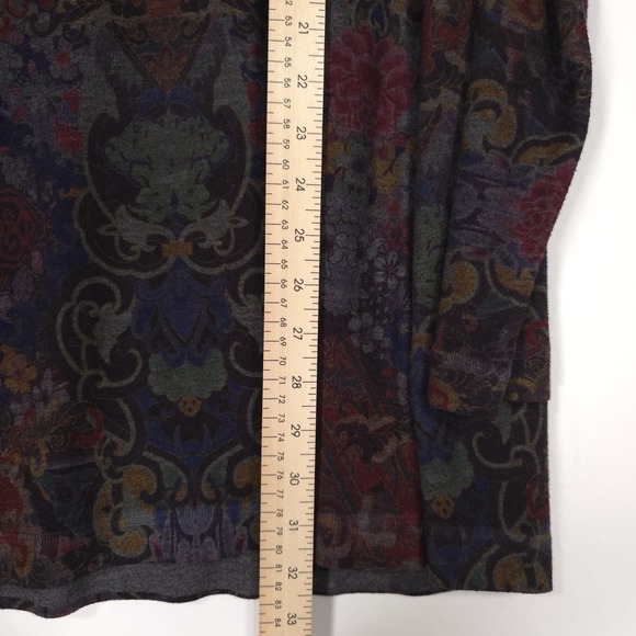 Soft Surroundings Women's Floral Tunic Top LARGE Scoop‎ Neck Artsy USA🇺🇸MADE - Picture 4 of 7